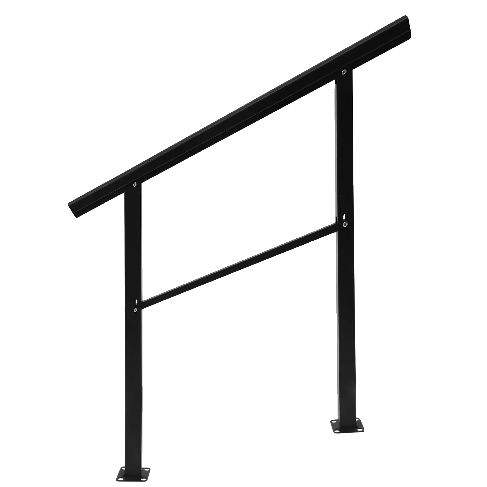 Treppe Handlauf, Verstellbarer Neigungswinkel, 150 Kg Tragfähigkeit, Schwarz