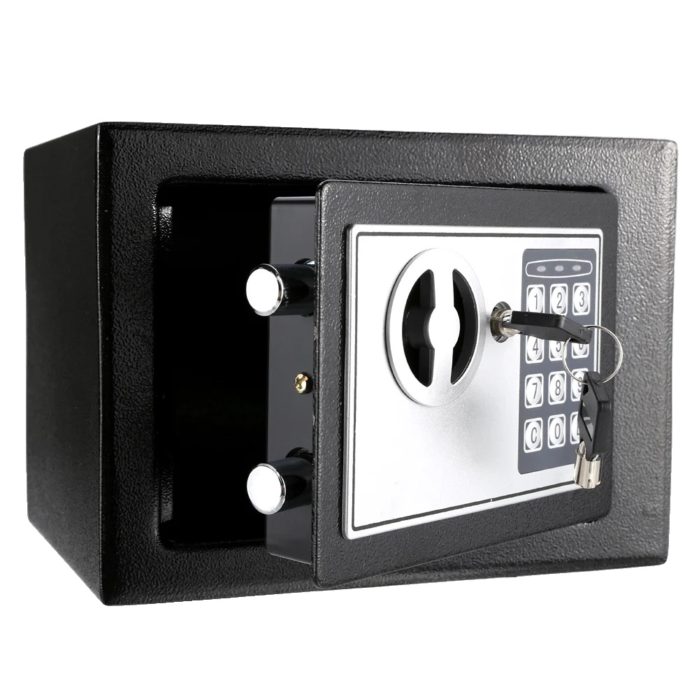 Sichere Box, Digitales Tastatur-schloss, Feuerfeste Stahlkonstruktion, Schwarz