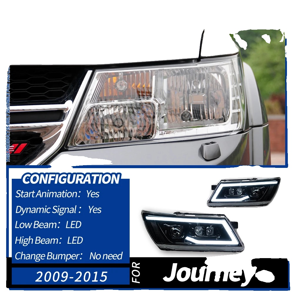 Scheinwerfer-einheit, Kompatibel Mit Dodge Jcuv Journe 2009-2016, Tagfahrlicht, Bi-xenon-linse, Scheinwerfer Led
