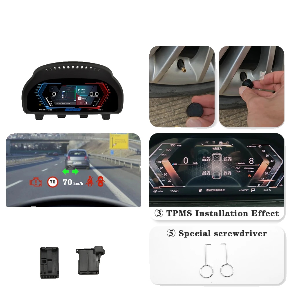 Digitales Armaturenbrett, Verbesserte Funktionalität, Sicherheitsmerkmale, F10 Mit Hud Carplay Tpms