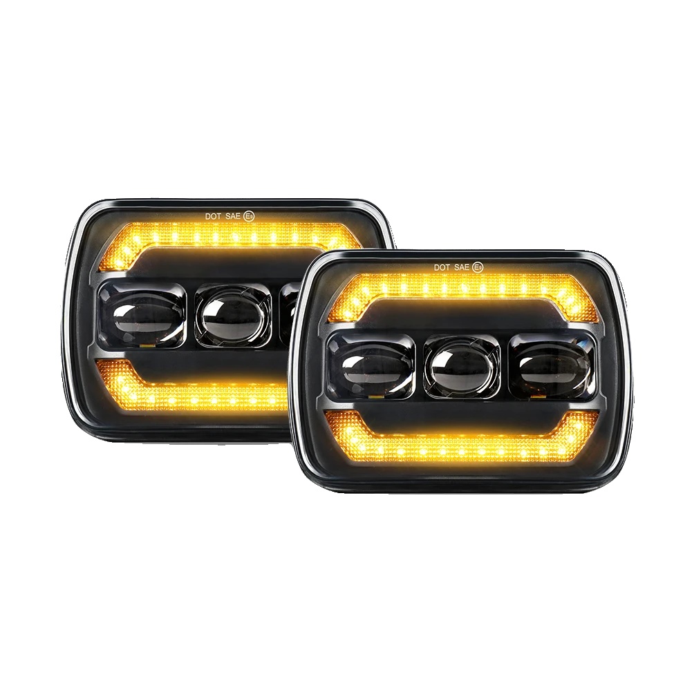 Scheinwerfer, 30000 Lumen, Duale Farboptionen, 2pc 7x6inch