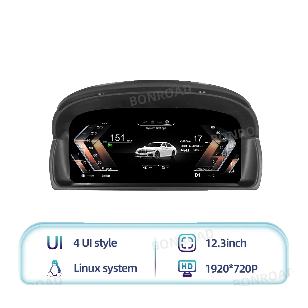 Digitales Armaturenbrett, Kompatibel Mit Bmw X1 E84, 12,3 Zoll Display, Hohe Auflösung, Schwarz