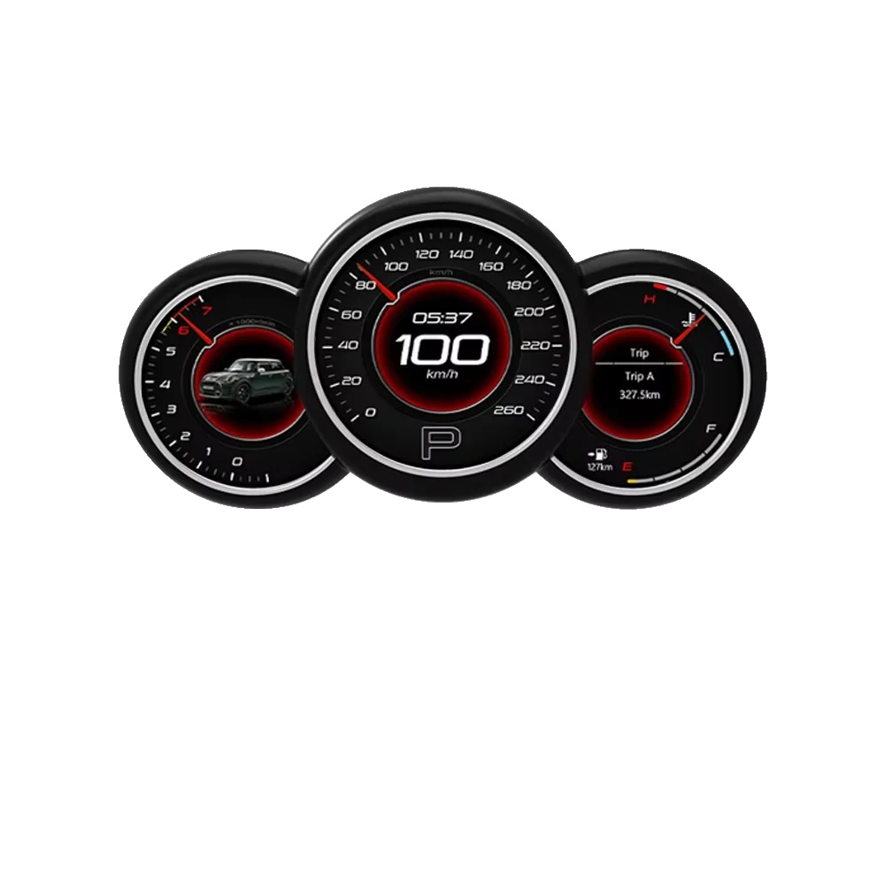 Dashboard-cluster, 1920x720 Auflösung, Linux-betriebssystem, F55 F56 F57 - Ohne Hud