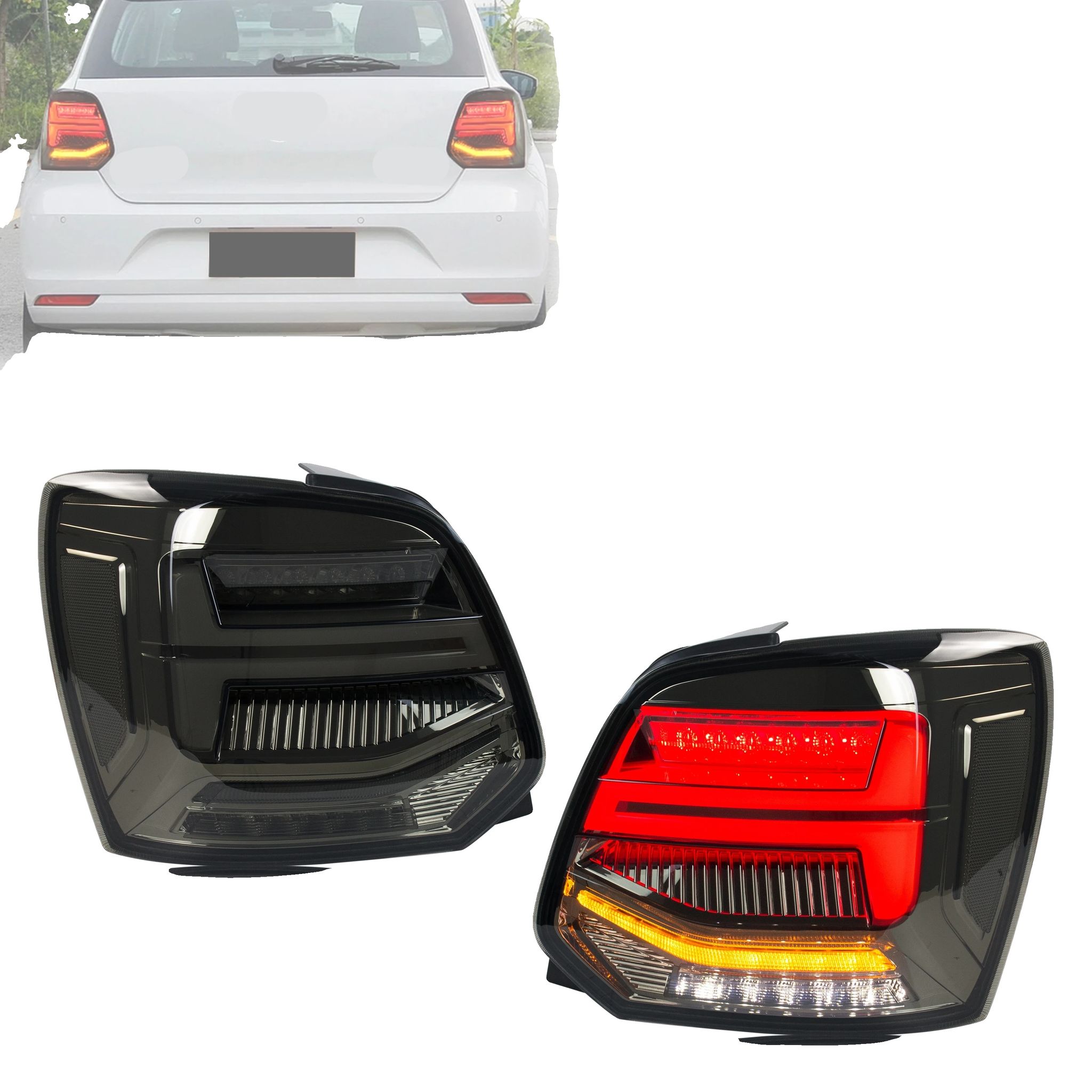 Led-rücklichter, 35w, 12v, 3400lm, Sequenzielle Blinker, Für Polo 6r 6c 2009-2017