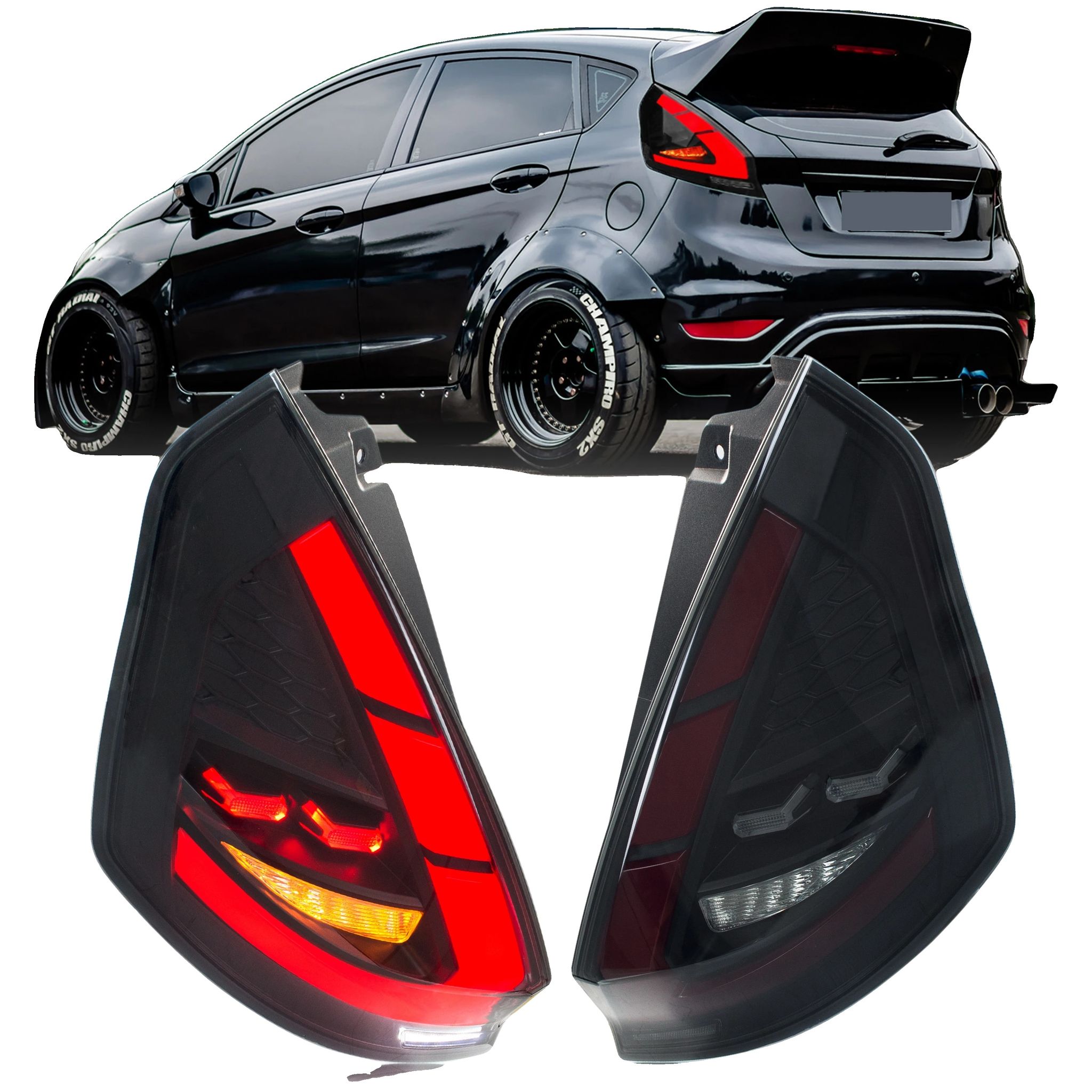 Led-rücklichter, 12 V, 35 W, 3400 Lm, Kompatibel Mit Fiesta Mk7 Mk7.5 (2008-2017), Sequenzieller Blinker