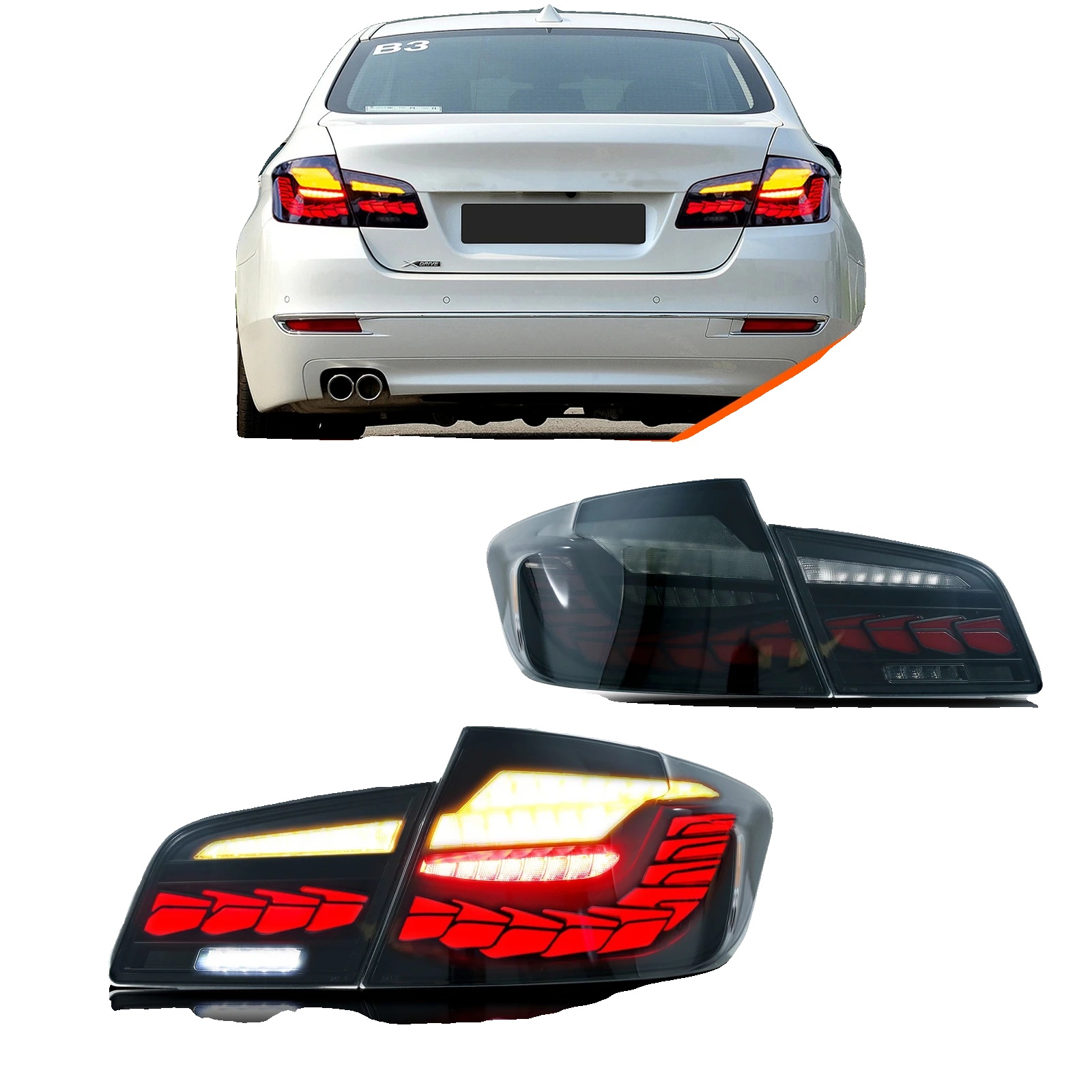 Rücklichtanbau, Sequenzieller Blinker, 35w Leistung, 12v Spannung, 3400lm Lumen, Für 5er-serie F10 M5 2009-2016 Limousine