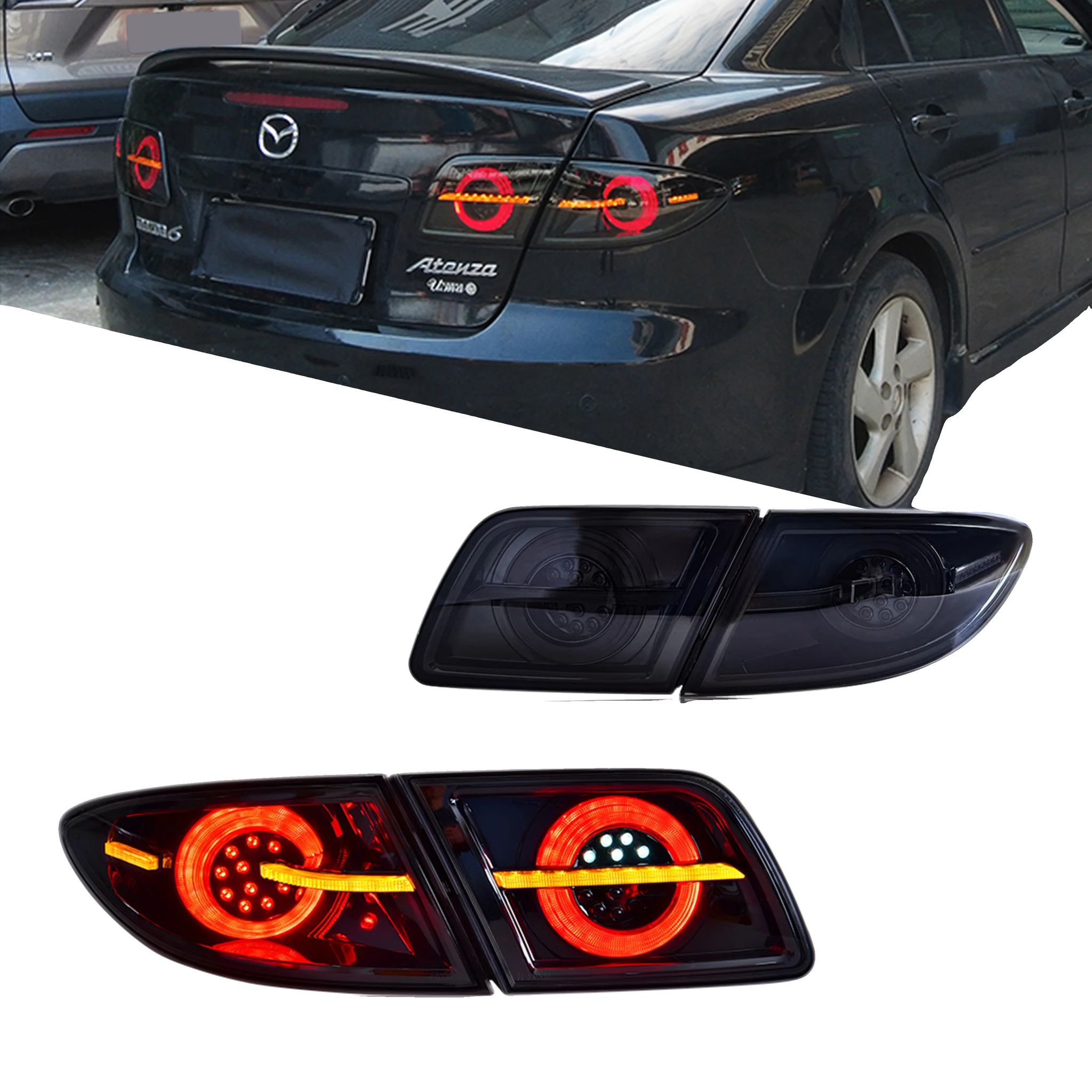 Led-rücklichter, 35w Leistung, 12v Spannung, 3400lm Helligkeit, Kompatibel Mit Mazda 6 2003-2008, Sequenzielle Blinker