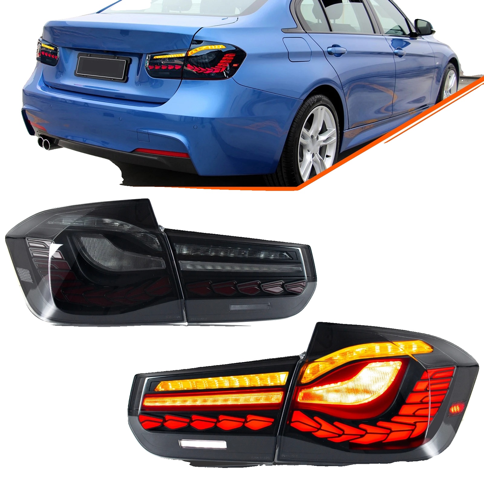 Rücklichtanbau, 12 V, 35 W, 3400 Lm, Sequenzieller Blinker, Kompatibel Mit 3er-serie F30 F80 M3 2013-2018 Limousine