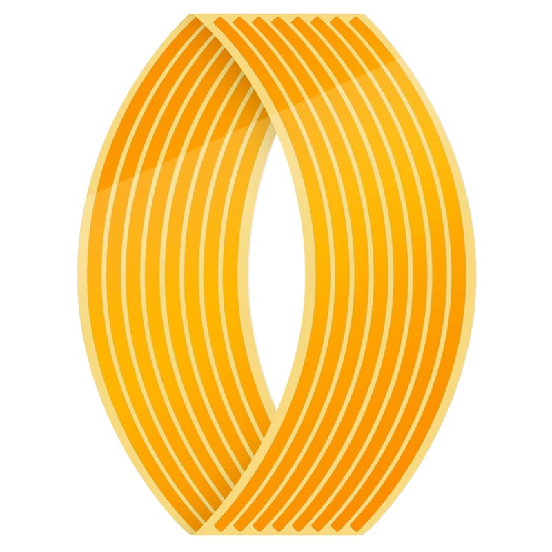 Radaufkleber, Reflektierendes Felgenband, Langlebig Und Wasserdicht, Gold