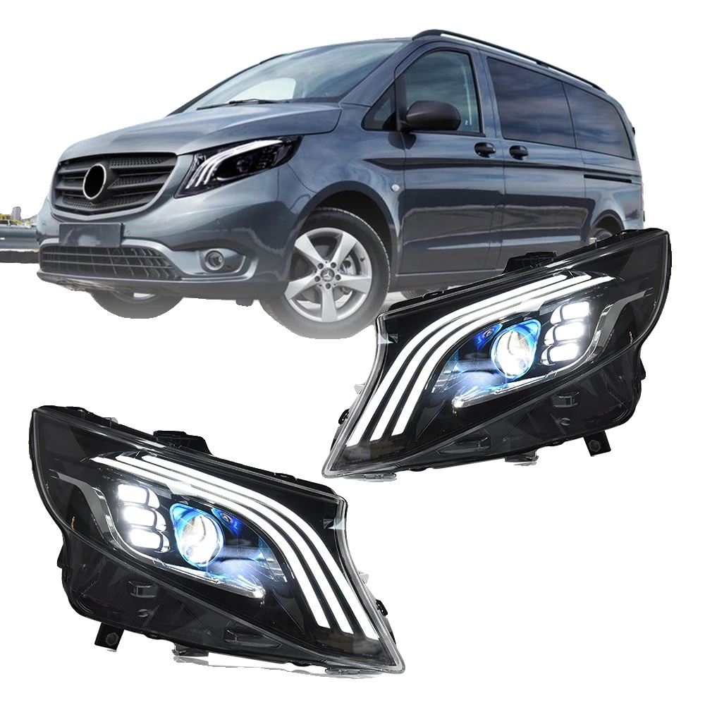 Scheinwerfergehäuse, Kunststoffgehäuse, 30 Cm X 20 Cm X 15 Cm, Passend Für Mercedes-benz Vito V-klasse W447, Led-beleuchtung, Einfache Installation
