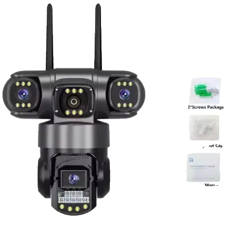 Ptz-kamera, 6mp Auflösung, Dreifach-linsensystem, Wlan Fügen Sie 256gb Karte Hinzu, Eu-stecker