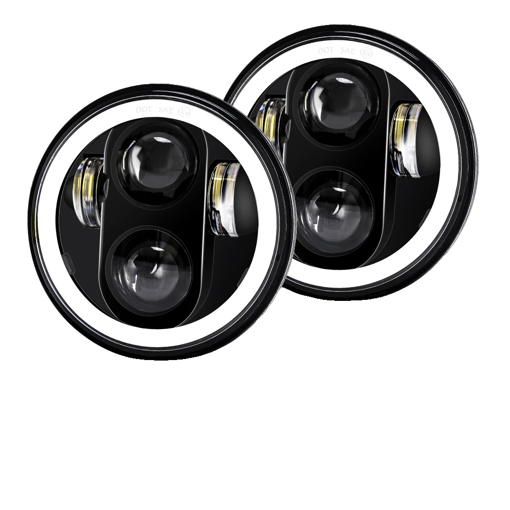 Motorrad-scheinwerfer, Hochleistungs-leds, Wasserdichtes Design, 2pcs Vollkreis Drl