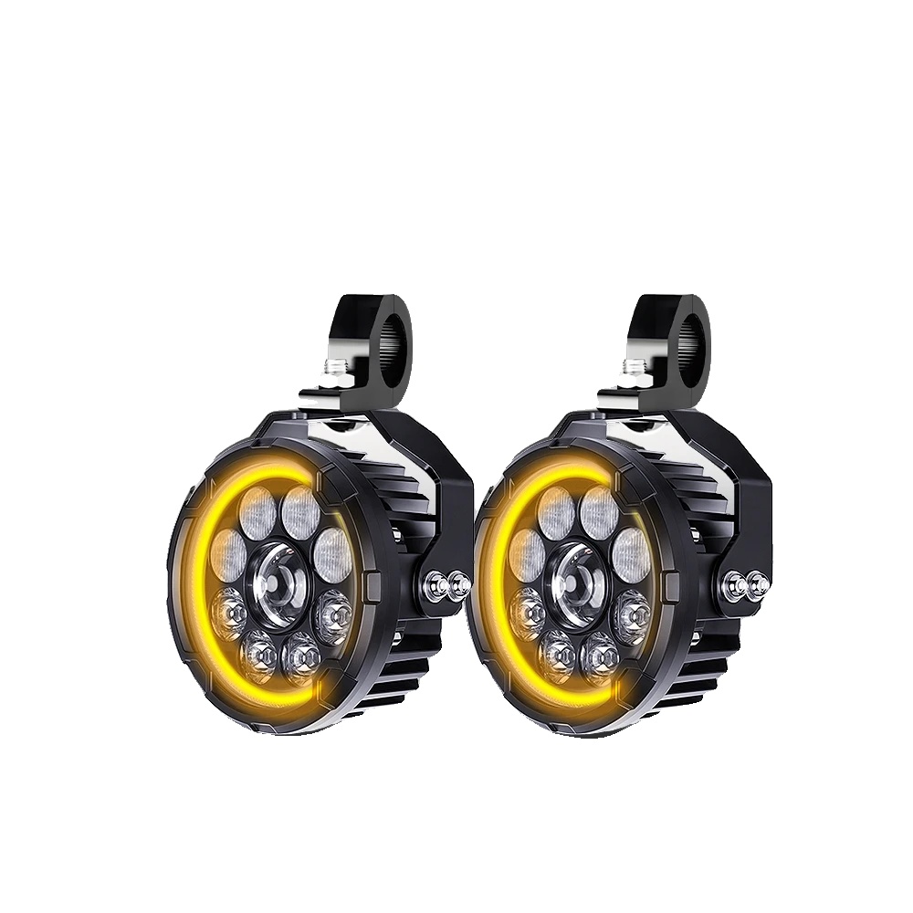 Motorrad Nebelscheinwerfer, Fern- Und Abblendlicht, Amber Drl Und Stroboskop, Hallo Niedrig Mit Halterung