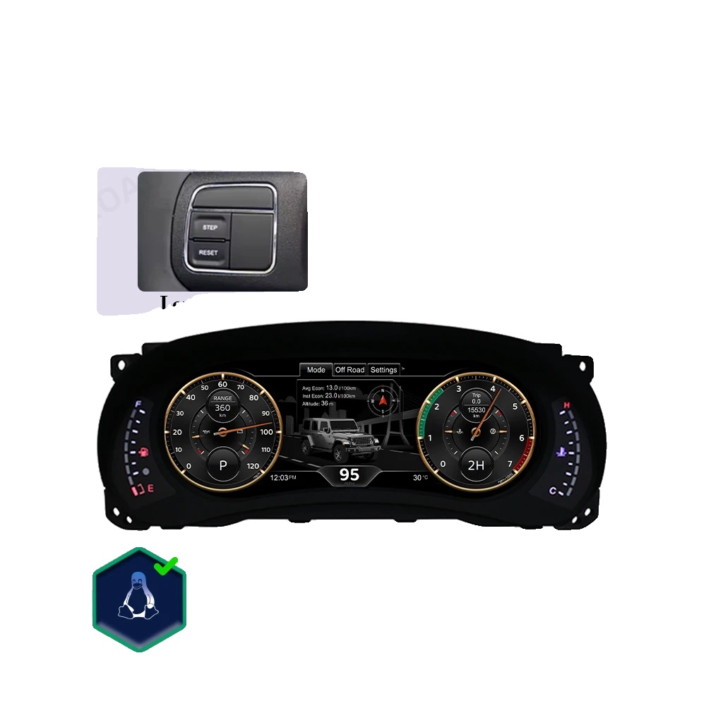 Instrumententafel, 12,3 Zoll Lcd, Kompatibel Mit Jeep Wrangler Jk, Niedrige Version