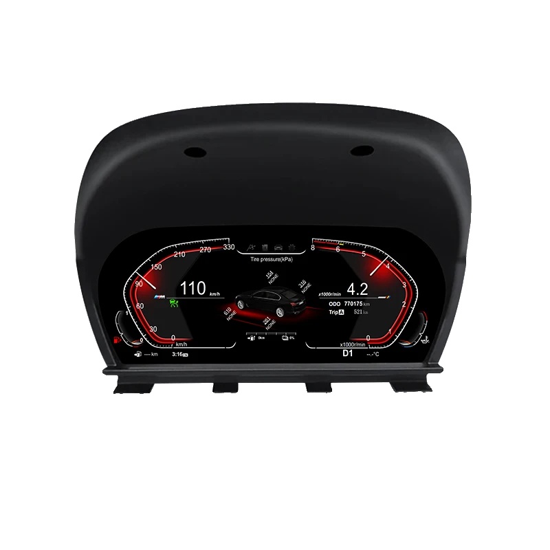 Digitales Cluster-dashboard, 12,3 Zoll Lcd, Kompatibel Mit Bmw 1er Und 2er Serie, Schwarz