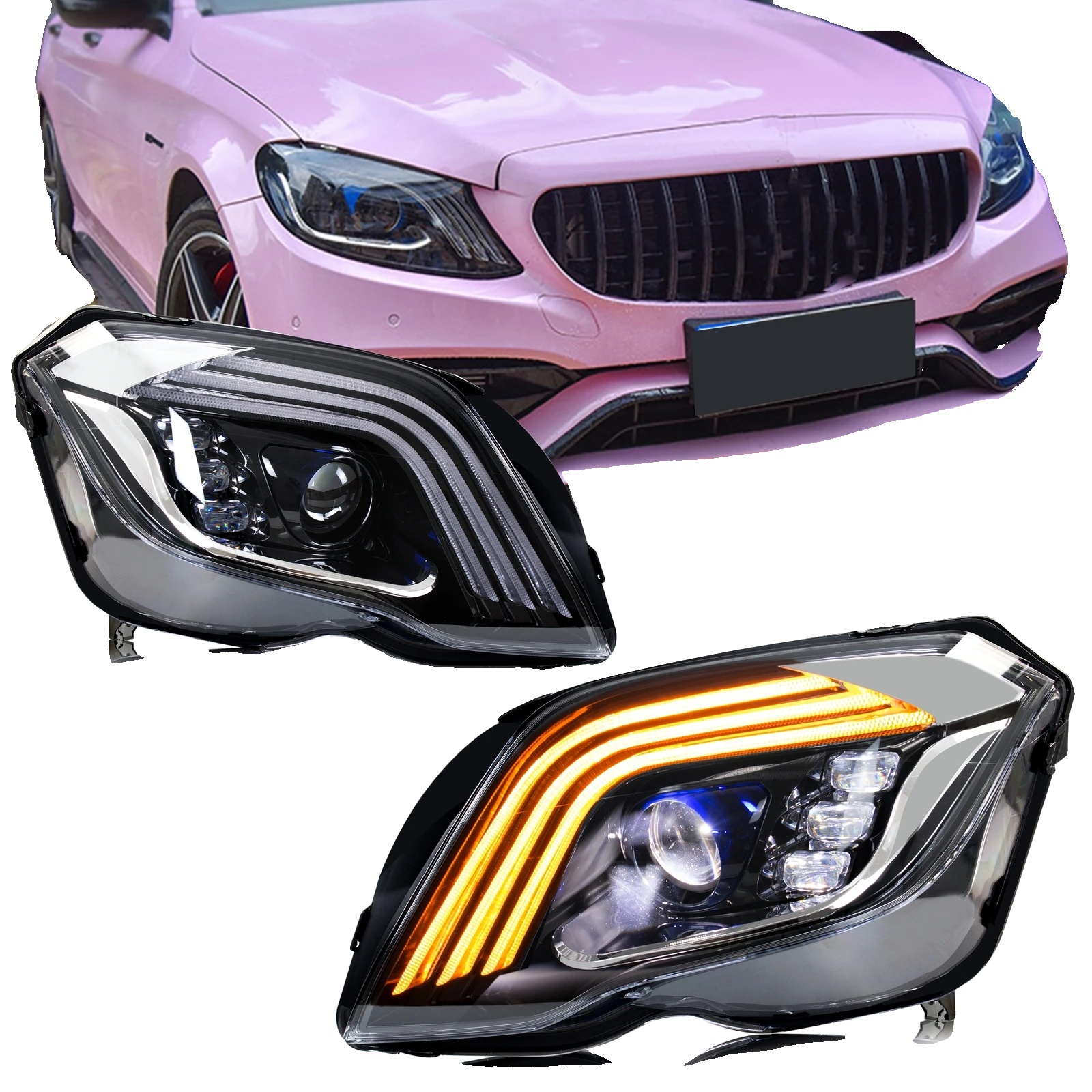 Led-scheinwerfer, Kompatibilität Für Glk 2013-2015, Spannung 12v, Rücklicht-assembly, Sequenzielle Blinker, Einfache Installation