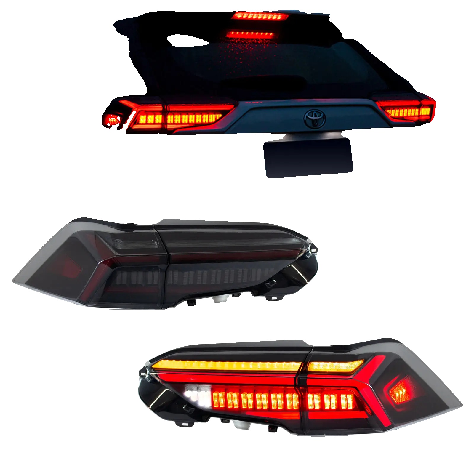 Rücklichtanbau, 35 W, 12 V, 3400 Lm, Sequenzielle Blinker, Rechts & Links