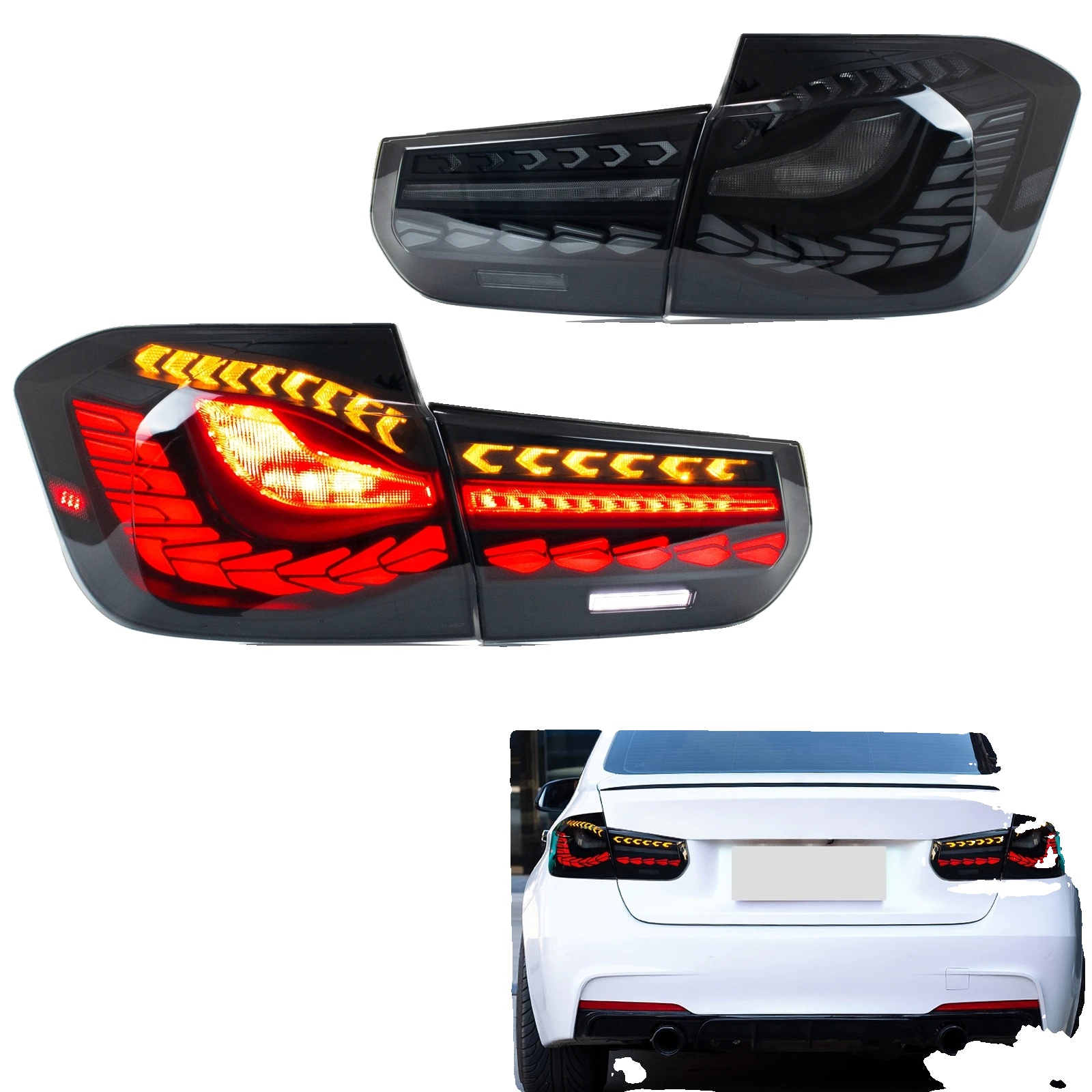 Led-rücklichter, 35w Leistung, 12v Spannung, 3400lm Helligkeit, Sequenzielle Blinker, Für 3er-serie F30 F80 M3 2011-2018