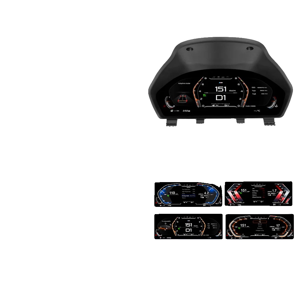 Auto Lcd Armaturenbrett, Kompatibel Mit Bmw 3er Und 4er Serie, 12,3 Zoll Hochauflösendes Display, Integriert Mit Mehrsprachigkeit, Bm003-om