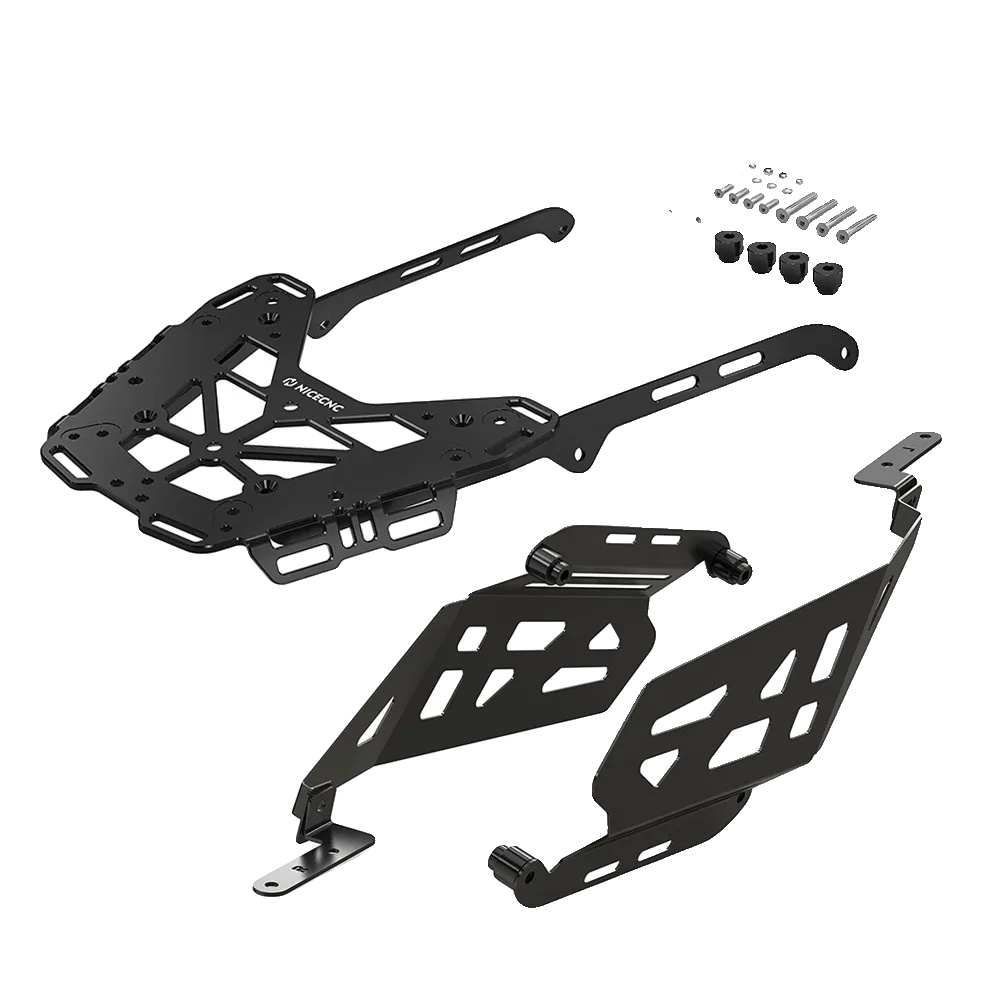 Motorrad Gepäckträger, Langlebiges Aluminium Und Stahl, Einfache Installation, Set 2