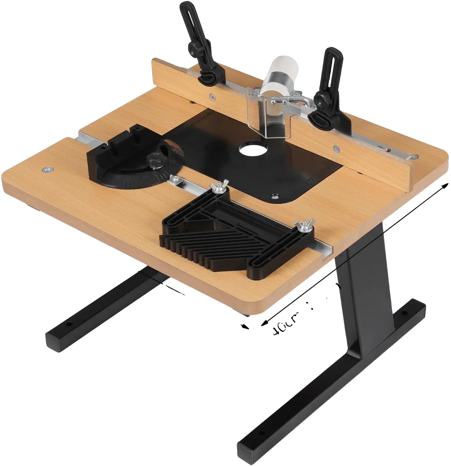 Routertisch, Höhenverstellbar, 200 Kg Tragfähigkeit, Schwarz