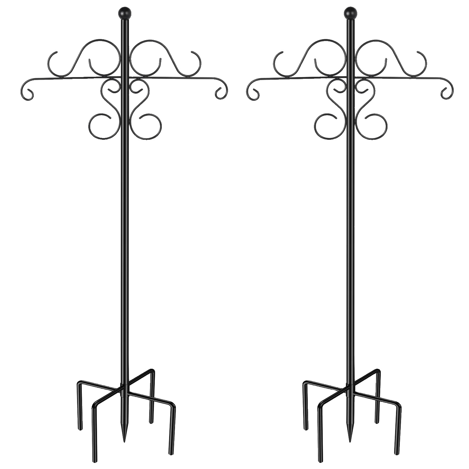 Garten-schäferhaken, Verstellbare Höhe, Stabiles Design, Haken-c 2stück
