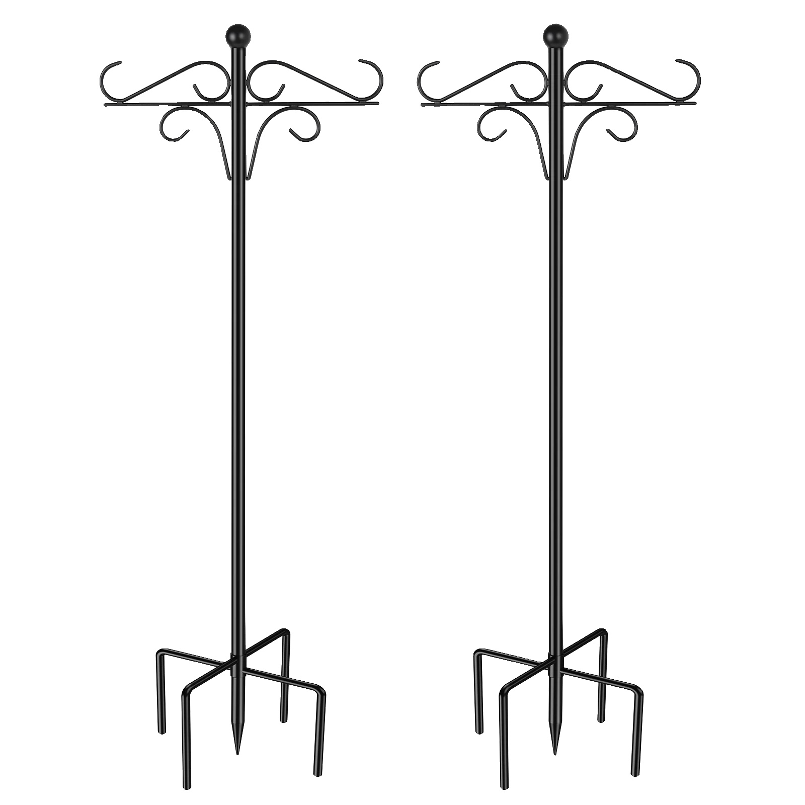 Garten-schäferhaken, Verstellbare Höhe, Stabiles Design, Haken-d 2stück