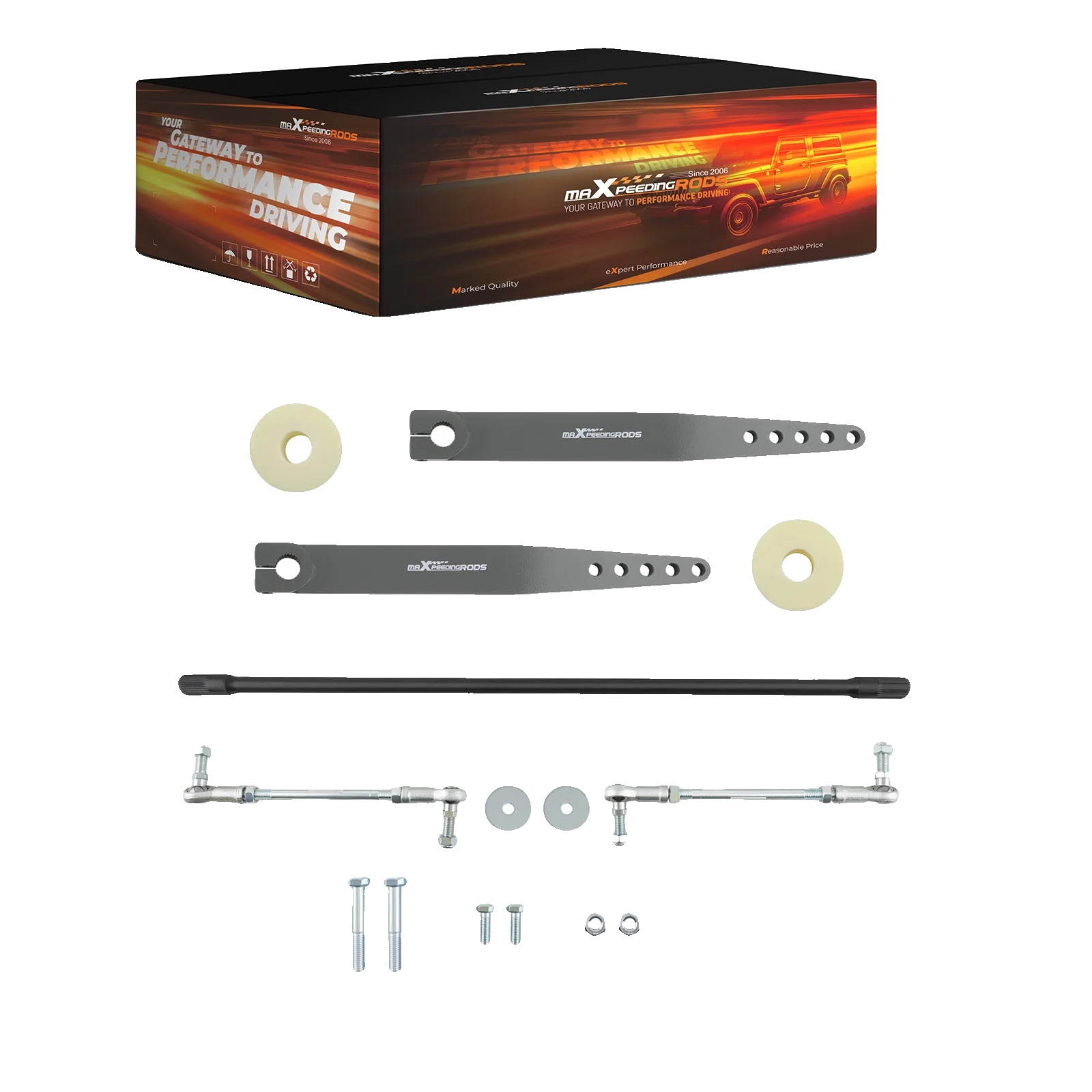 Vorderer Stabilisator-kit, Stahl, 105cm Länge, 13cm Breite, 8cm Höhe, Verstellbare Endlink-länge 255-285mm