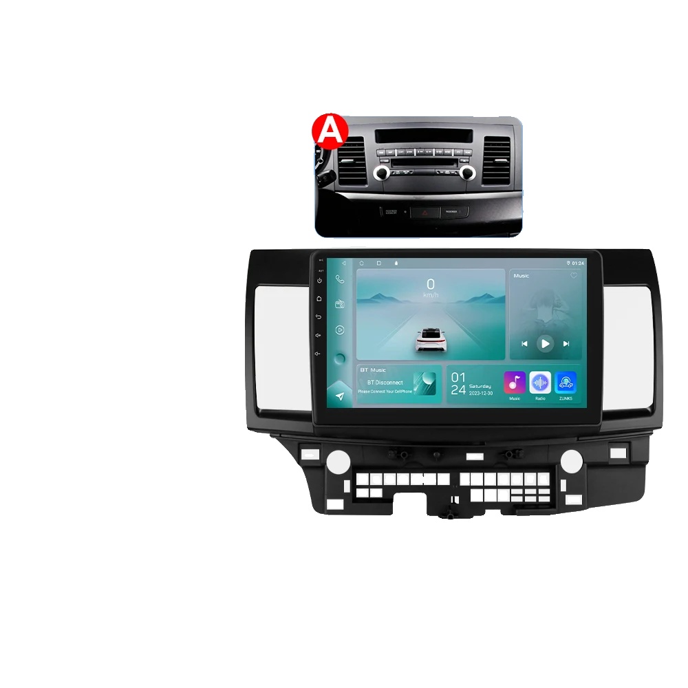 Carplay, Multimedia-wiedergabe, Touchscreen-kompatibilität, Kompatibel Mit Mitsubishi Lancer 10 Cy 2007-2012, P1 (1gb 32gb)-a