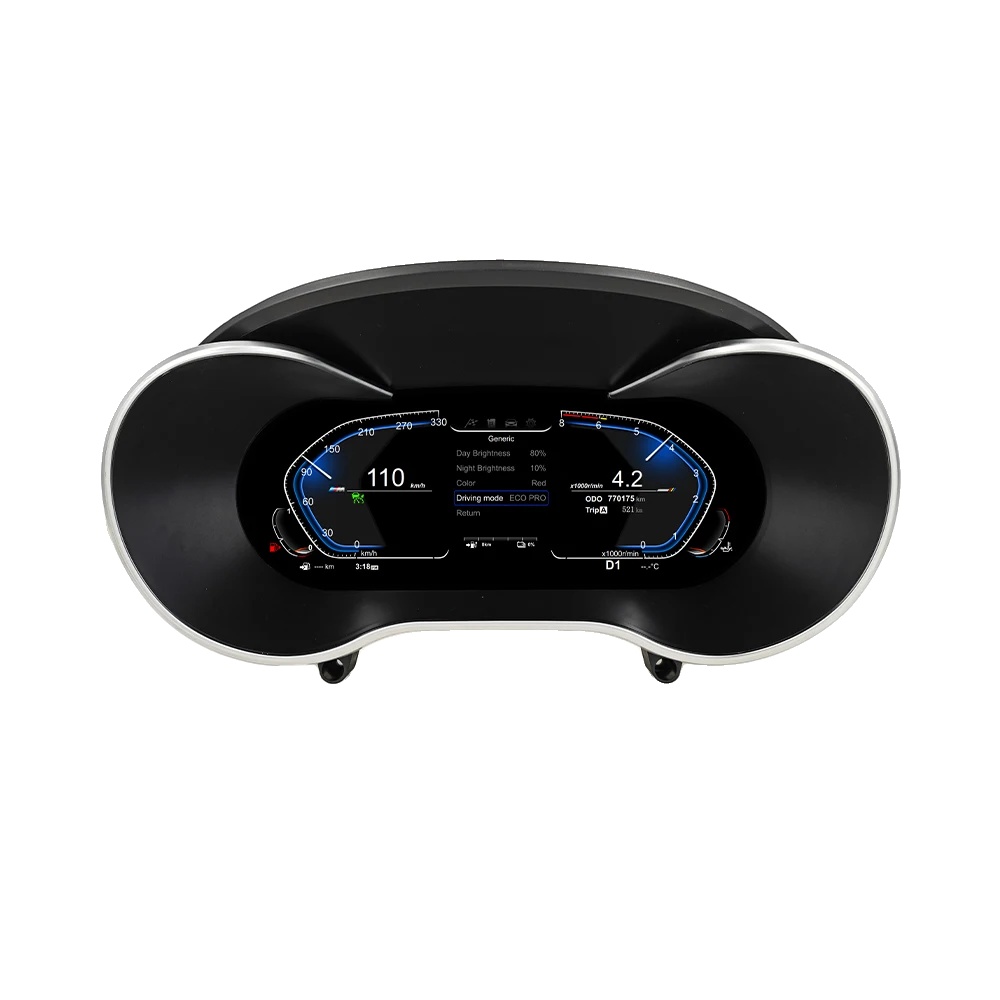 Digitales Dashboard-cluster, 12,3 Zoll Led-display, Usb-konnektivität, Schwarz