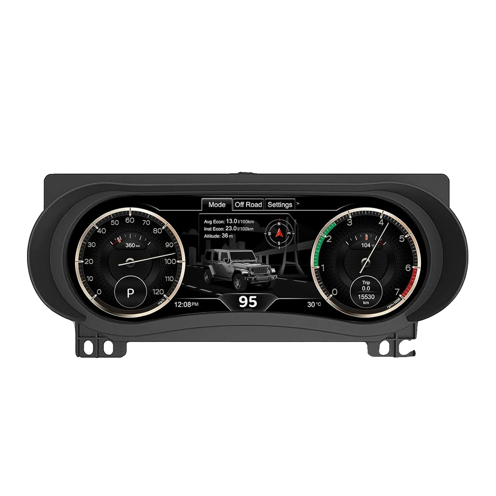 Digitales Instrumentencluster, Hochauflösendes Display, Schneller Start, Wrangler Jl 2018-2023