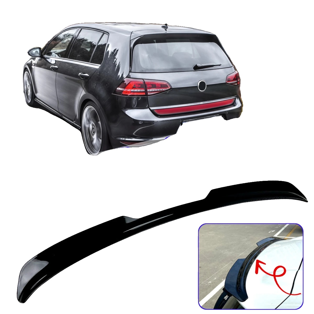 Dachspoiler, Leichtbauweise, Einfache Installation, Gti R Gtd Stil