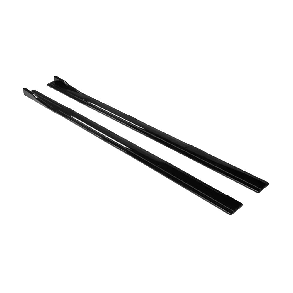 Seitenschweller-erweiterungs-kit, Glänzend Schwarz, Maßgeschneidert, Schwarz