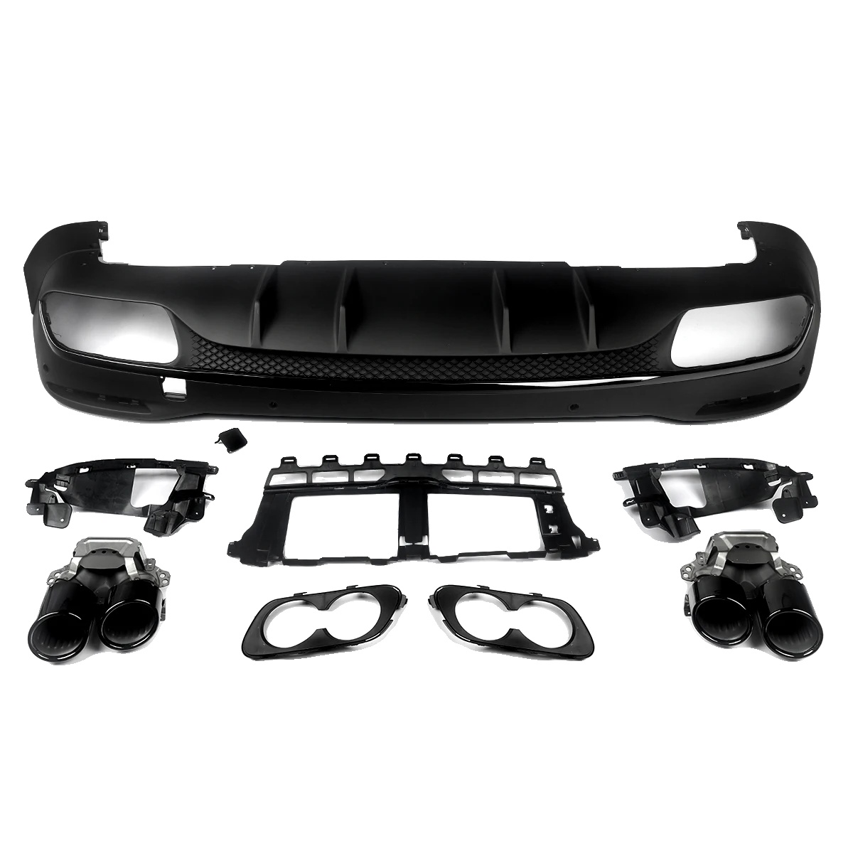Heckstoßstangen-diffusor, Auspuffendrohre, Amg-line Kompatibilität, Ein Set