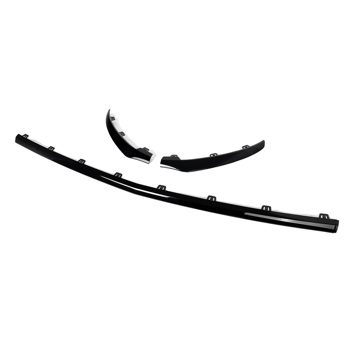 Frontstoßstangenabdeckung, Hochwertiger Abs-kunststoff, Glänzend Schwarz, Perfekte Passform Für Modelle 2016-2019, 3 Stück Set