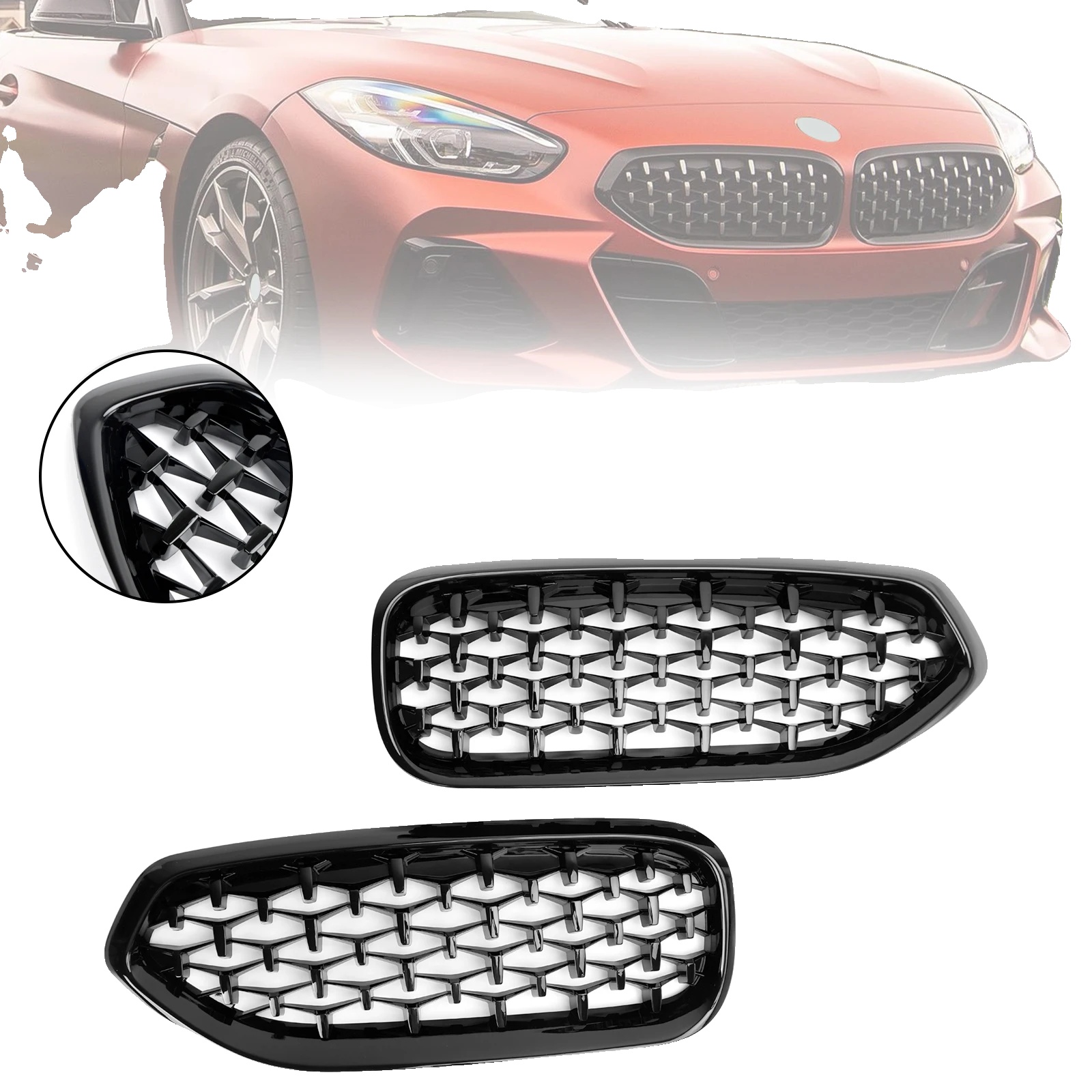 Frontgitter, Kunststoff, Passform Wie In Den Bildern Gezeigt, Für G29 Z4 20i 30i M40i 2019-2024, Front, Oben