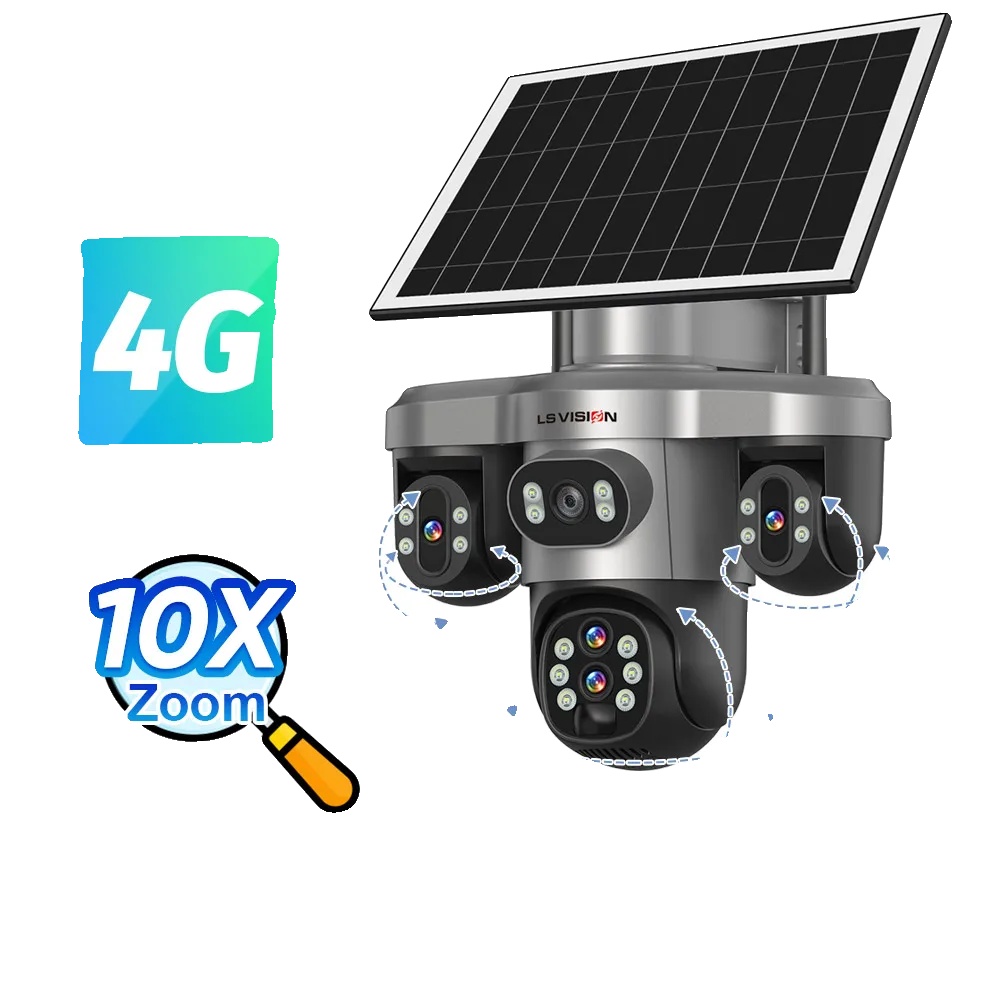 Überwachungskamera, 10x Optischer Zoom, Pir- Und Ki-erkennung, 4g Sim-version Kamera