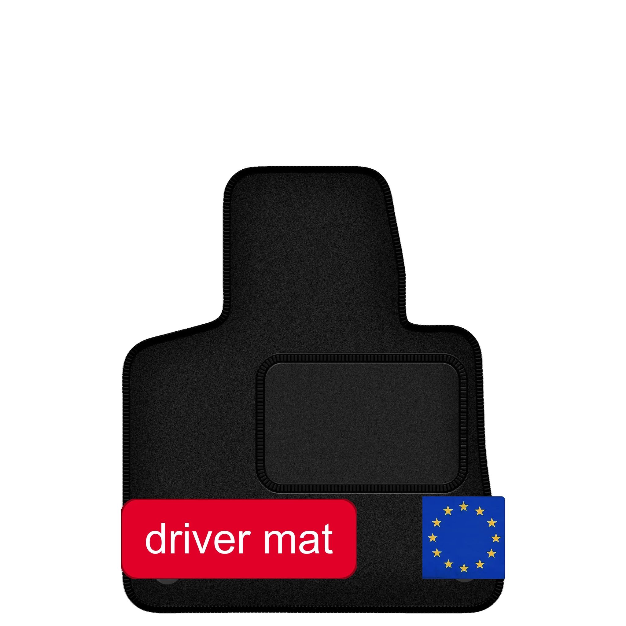 Fahrer-teppich, Langlebige Synthetische Faser, Maßgeschneiderte Passform, Schwarz