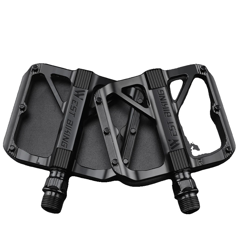 Fahrradpedale, Rutschfeste Breite Plattform, Ultraleichtes Aluminiumlegierung, Schwarz