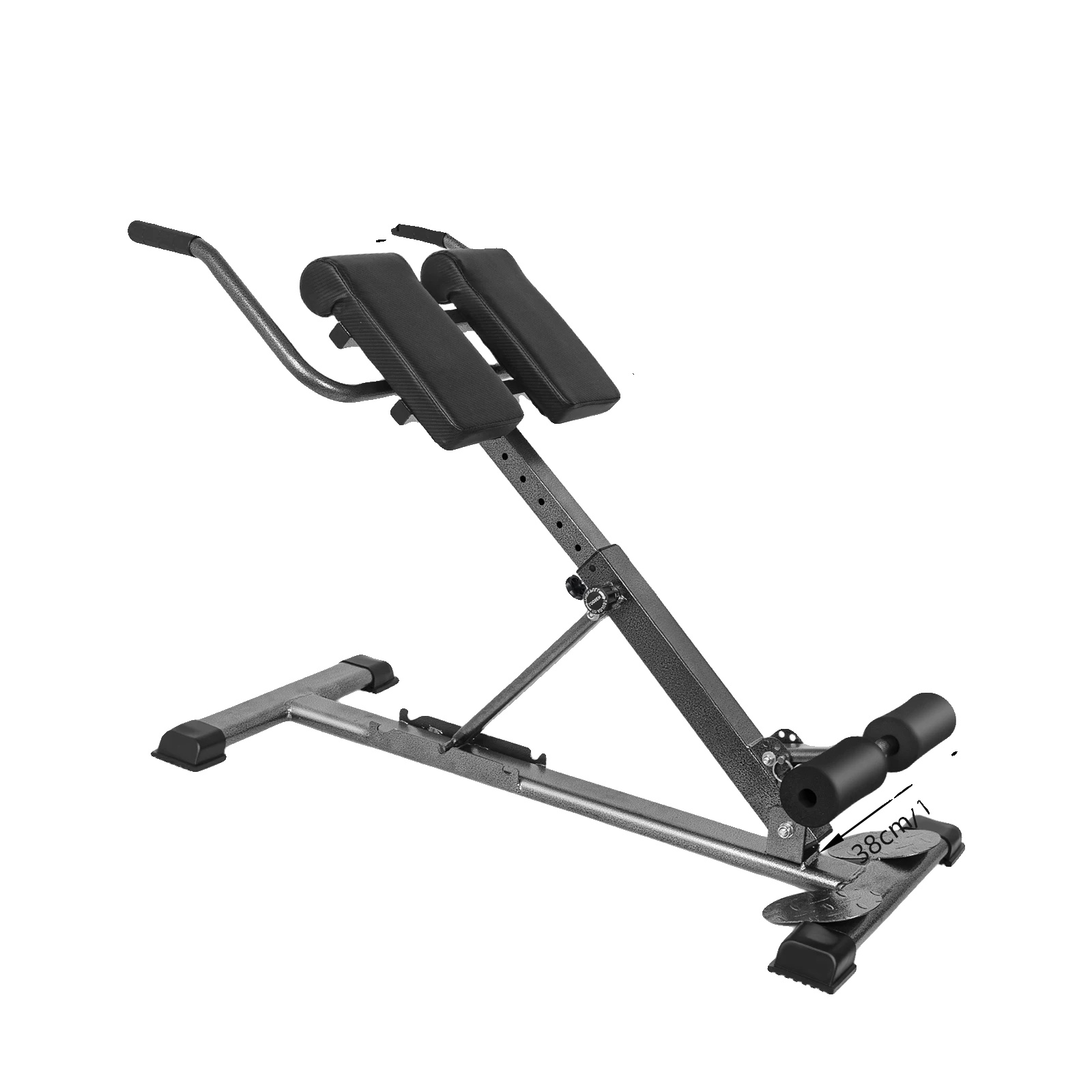Rückenstrecker, Höhenverstellbar, Multifunktionales Fitnessgerät, Schwarz