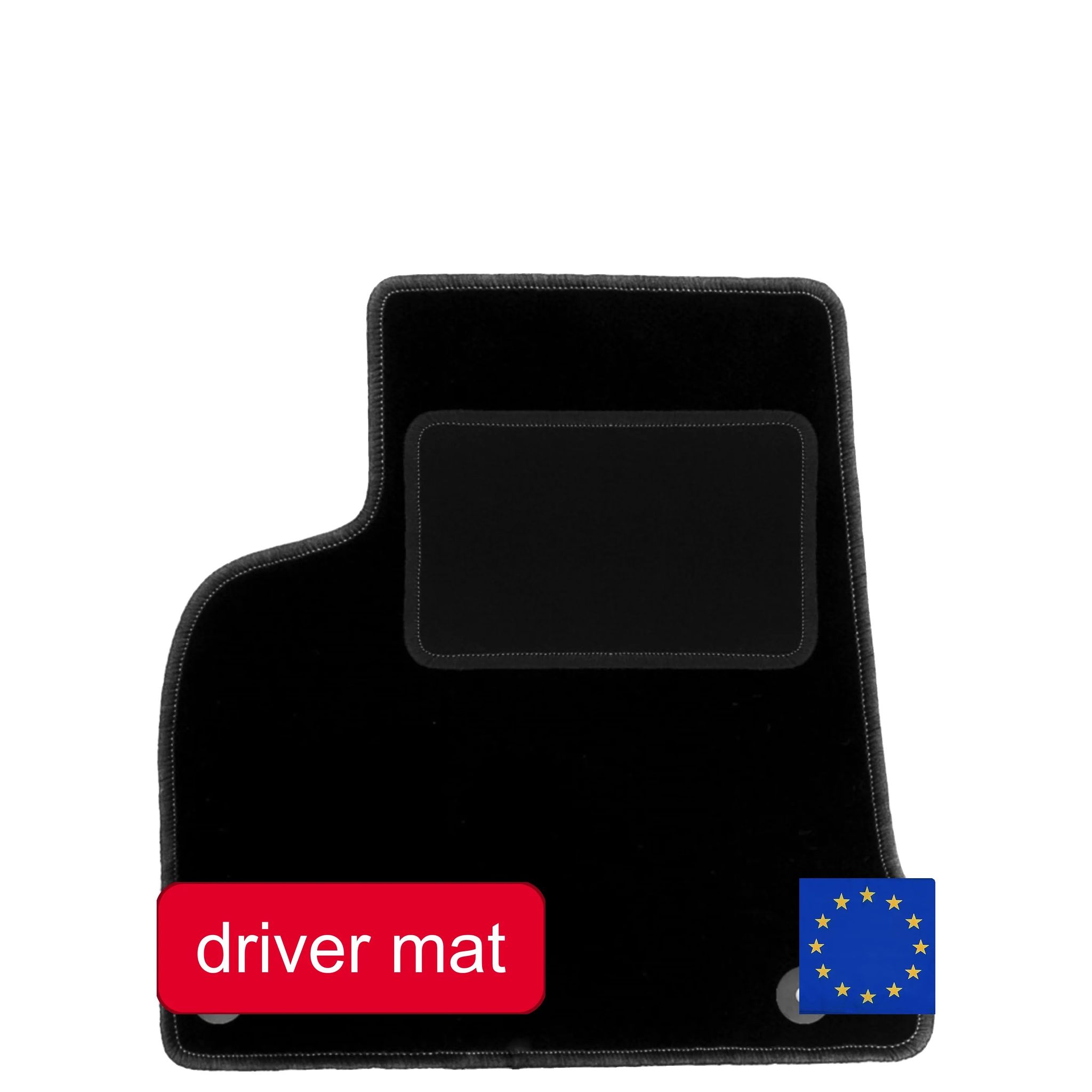 Fahrer-teppich, Maßgeschneiderte Passform, Strapazierfähiges Material, Schwarz