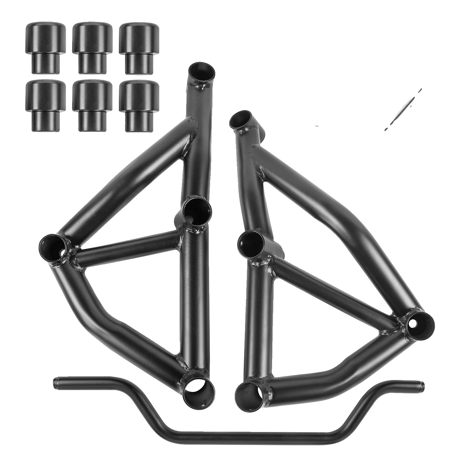 Motorsturzschutzbügel, Robuste Stahlkonstruktion, Aufprallschutz, Schwarz