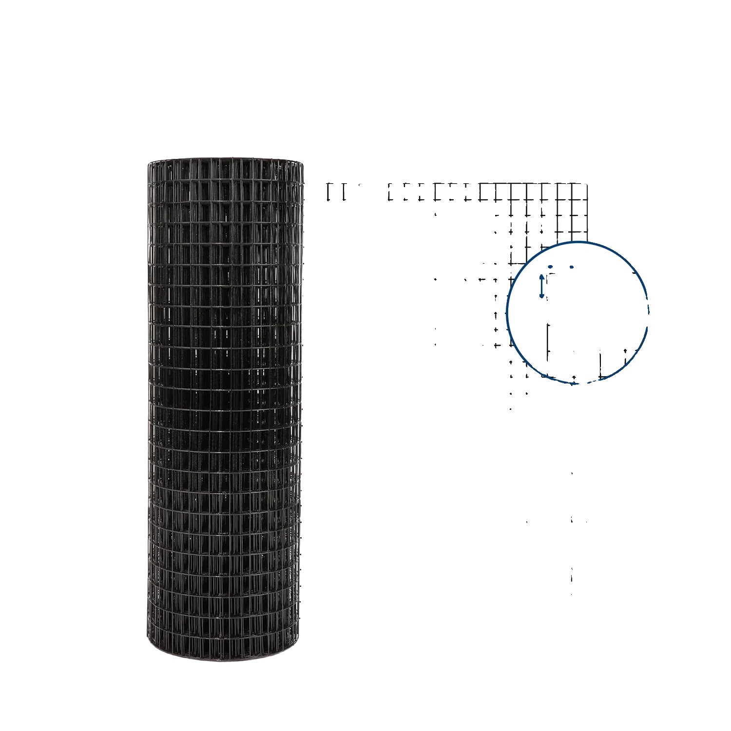 Hardware-gewebe, Verzinkter Stahl, 1/2 Zoll Maschen, Schwarz 0.9x30m
