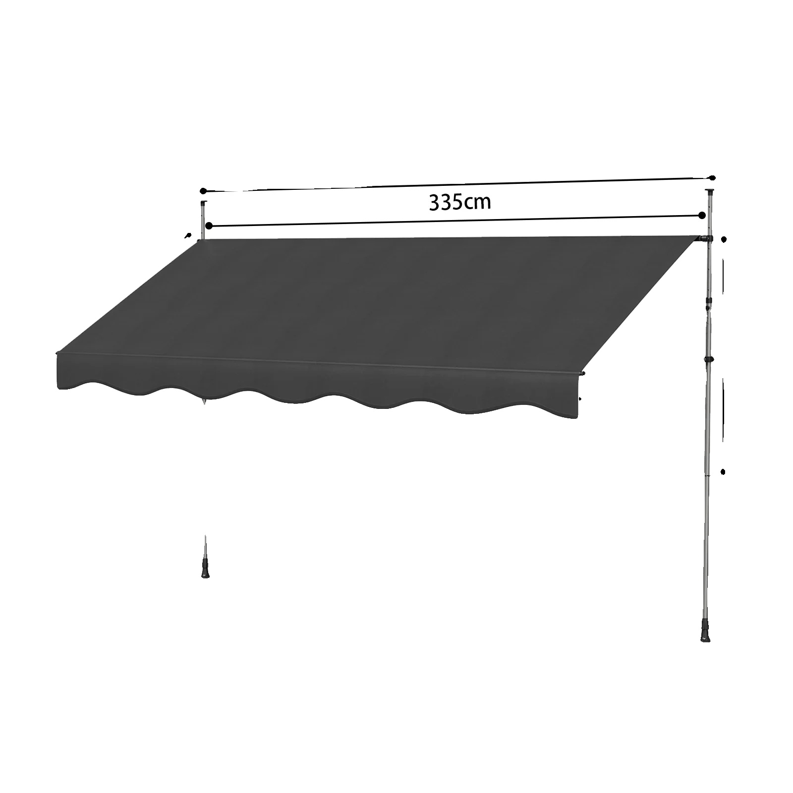 Roll-up-banner, Höhenverstellbar, Einfache Installation, 350 Schwarz Cm