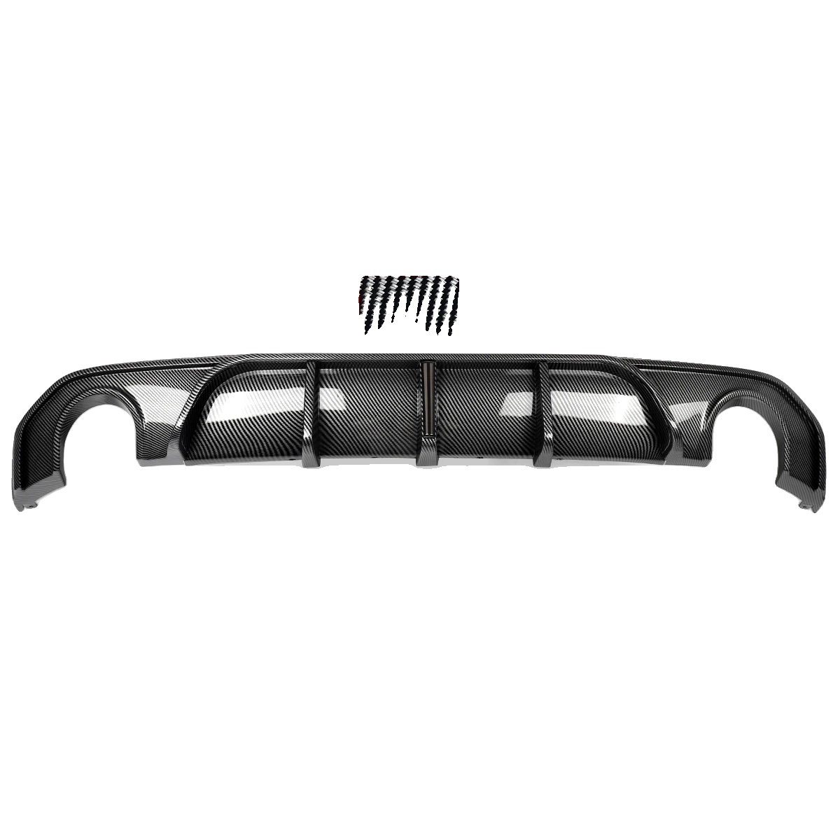 Heckstoßstangenverkleidung, Led-licht, M Sport Kompatibilität, Karbonfaser-look