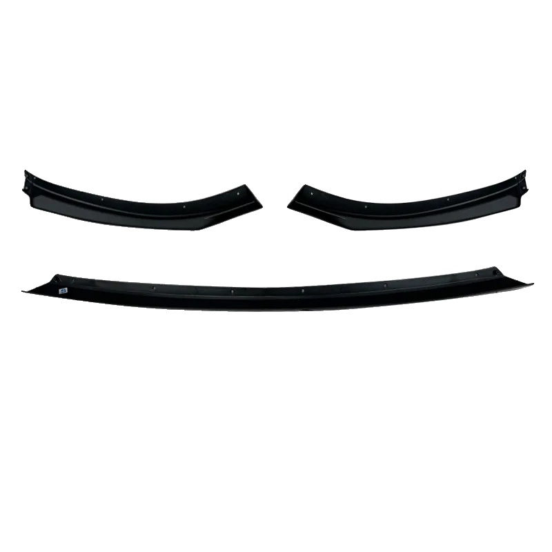 Frontlippe Spoiler, Aggressives Design, Robuste Abs-konstruktion, Glänzendes Schwarz