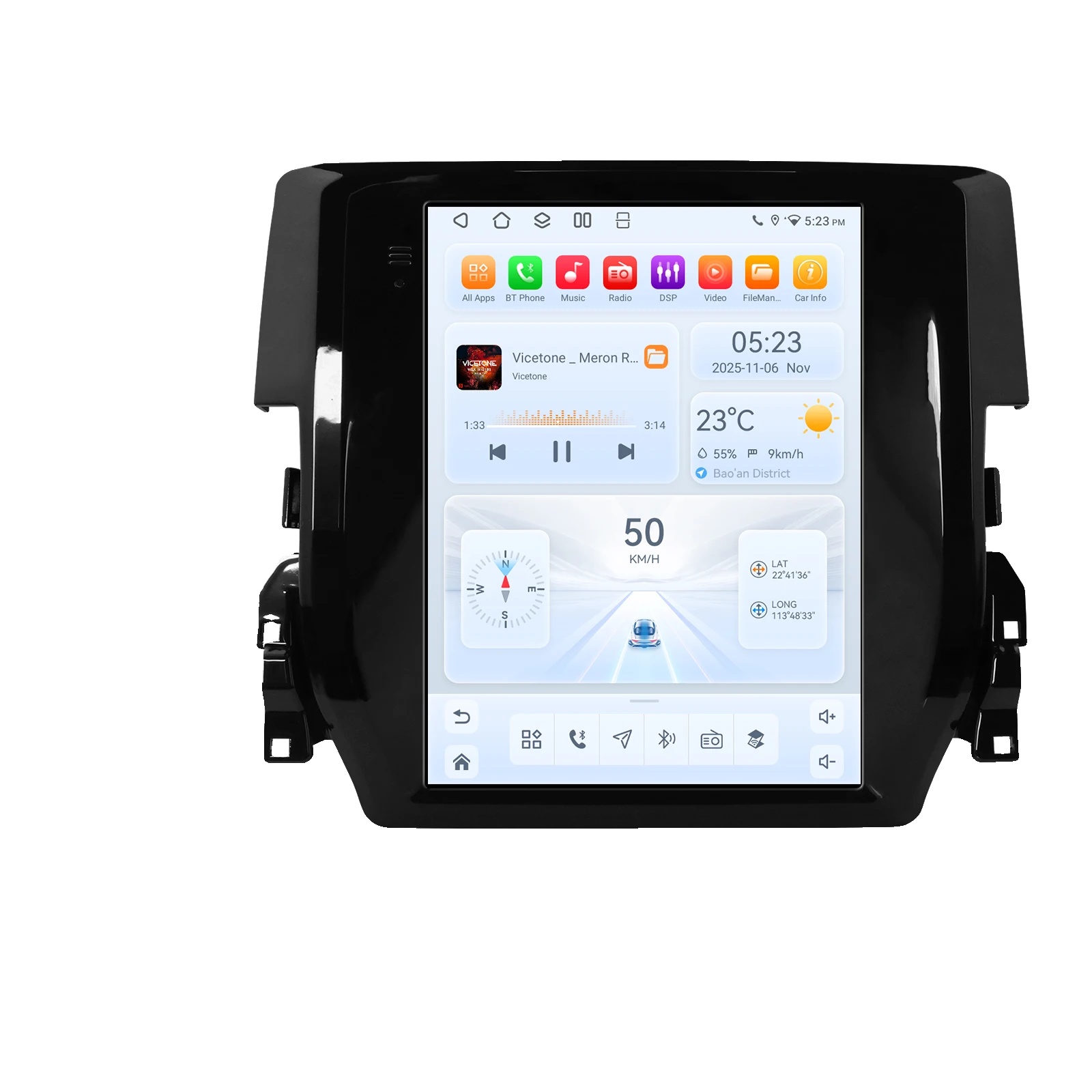 Auto-multimedia-player, Touchscreen, Unterstützt Mehrere Formate, Kompatibel Mit Honda Civic 2015-2020, Qs2 Rückkamera Aipro