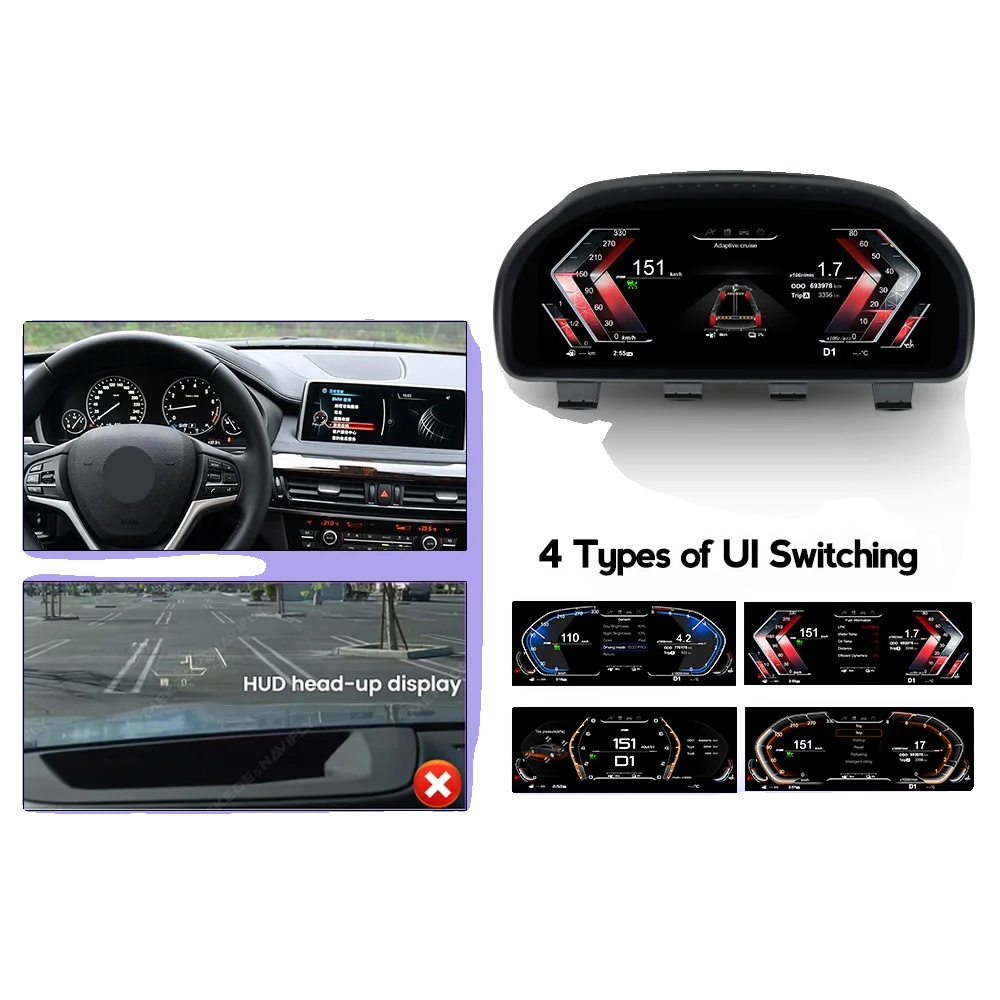 Digitales Dashboard, 12,3" Hd-display, Kompatibel Mit Ccc Cic Und Nbt Evo, F15 F16 2014-2018 Nbt Evo