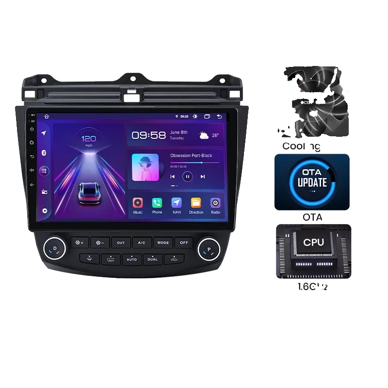 Autoradio, Multimedia-wiedergabe, Touchscreen, Kompatibel Mit Honda Accord 7 (2003-2008), V1 Plus 4g 4+64g 10 Zoll