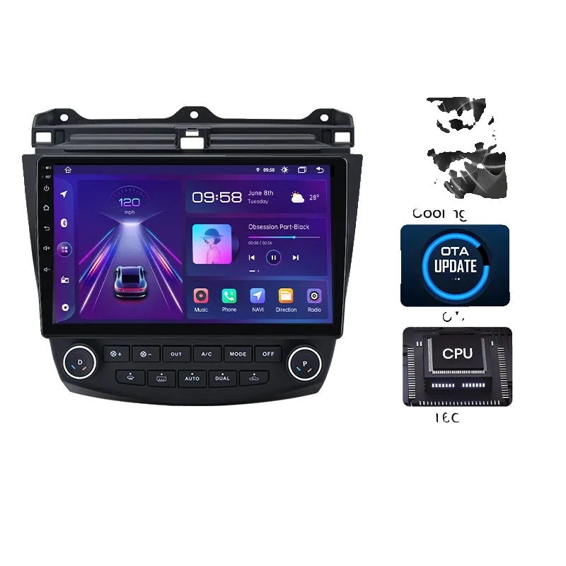 Autoradio, Multimedia-wiedergabe, Touchscreen, Kompatibel Mit Honda Accord 7 (2003-2008), V1 Plus 4g 2+32g 10 Zoll